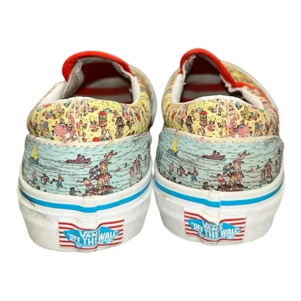 Vans x Where's Waldo Classic Slip-On Find Steve Beach Kids Size 3 - Picture 3 of 13